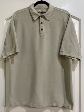 Tommy Bahama Men's Neutral Tan  Short-Sleeve Polo